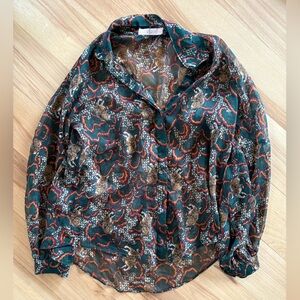 Sheer Multicolor tiger Blouse